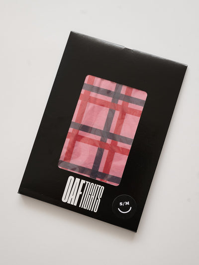 Red And Pink Check Tights