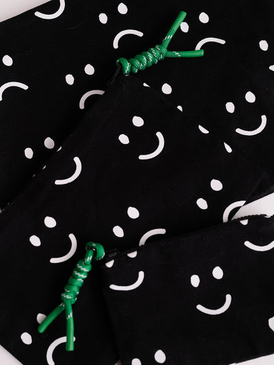 Happy Sad Canvas Pouches