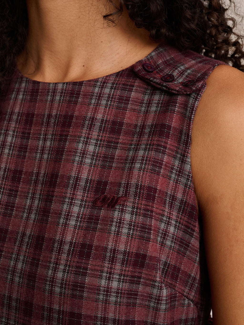 Checked Out Asymmetric Midi Dress