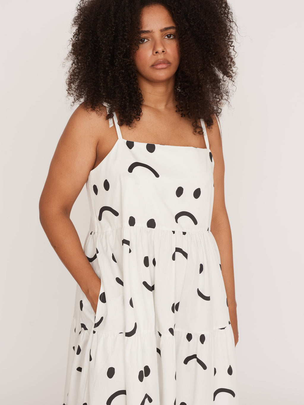 Happy Sad White Smock Dress – Lazy Oaf Happy Sad White Smock Dress – Lazy Oaf
