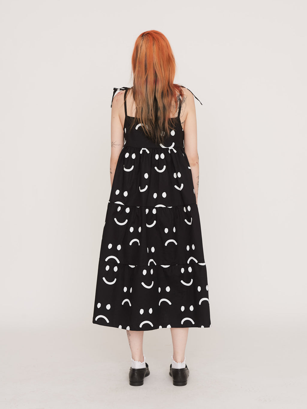 Happy Sad Tie Shoulder Smock Dress – Lazy Oaf