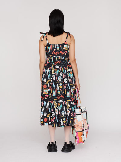 LO x Laura Callaghan Tie Shoulder Dress