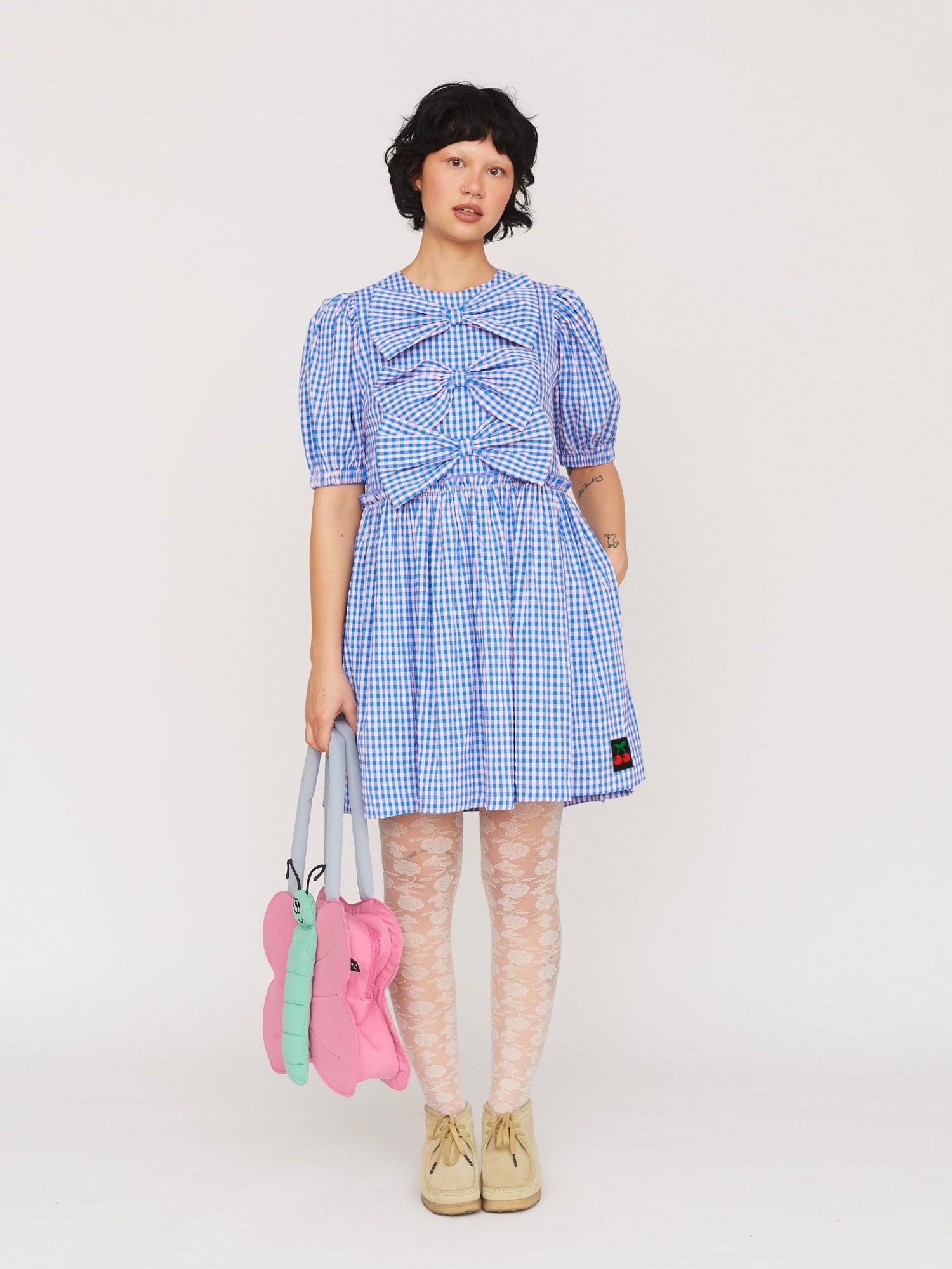 Picnic Bow Smock Dress – Lazy Oaf