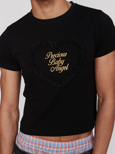 Black Precious Baby Angel Fitted Tee