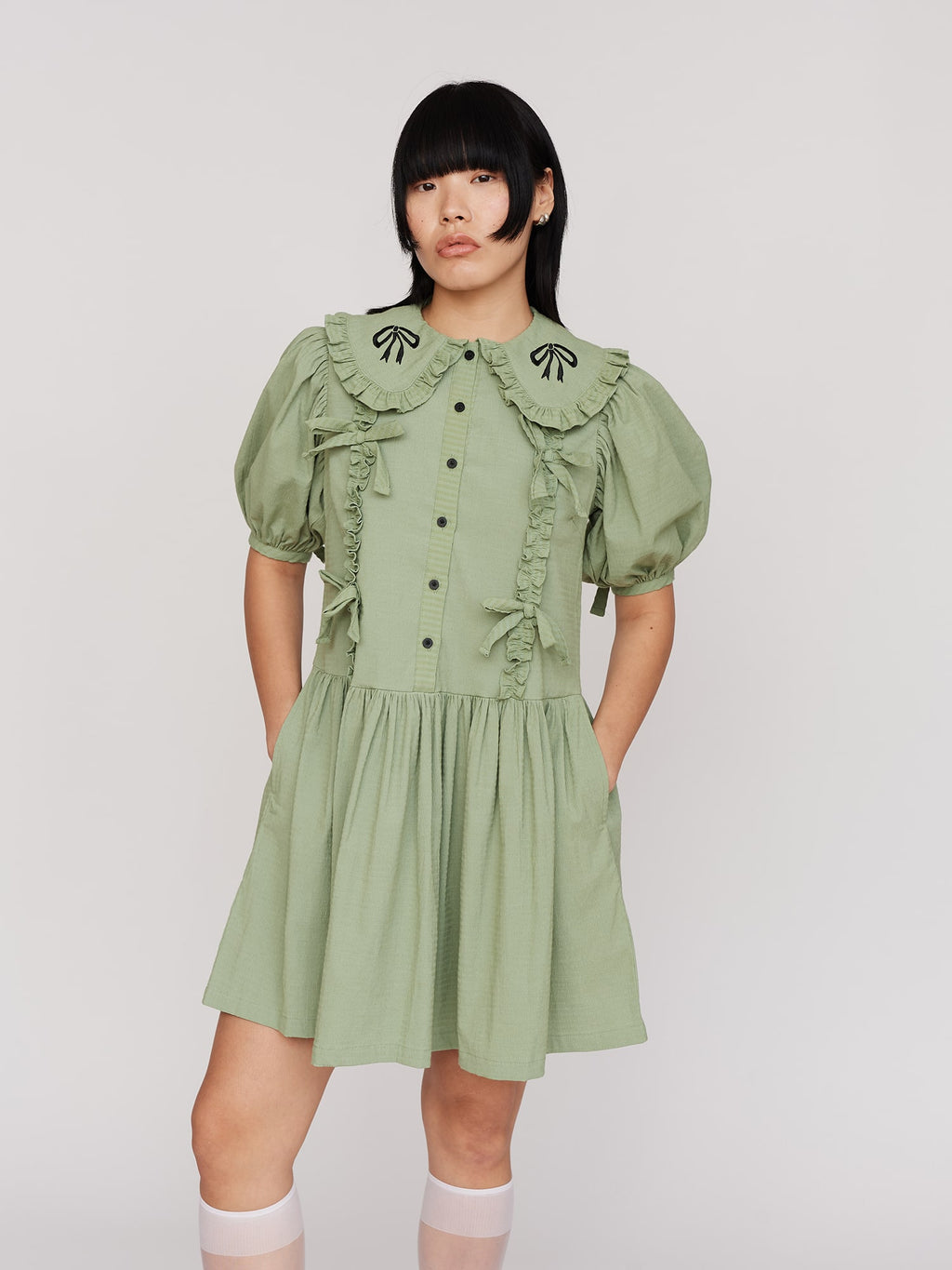 Frilly Smock Mini Dress Lazy Oaf Frilly Smock Mini Dress Lazy Oaf