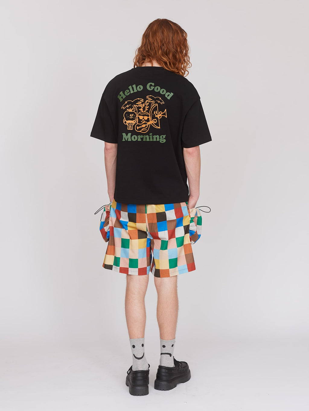 model:Archie wears size L and is 6’1”