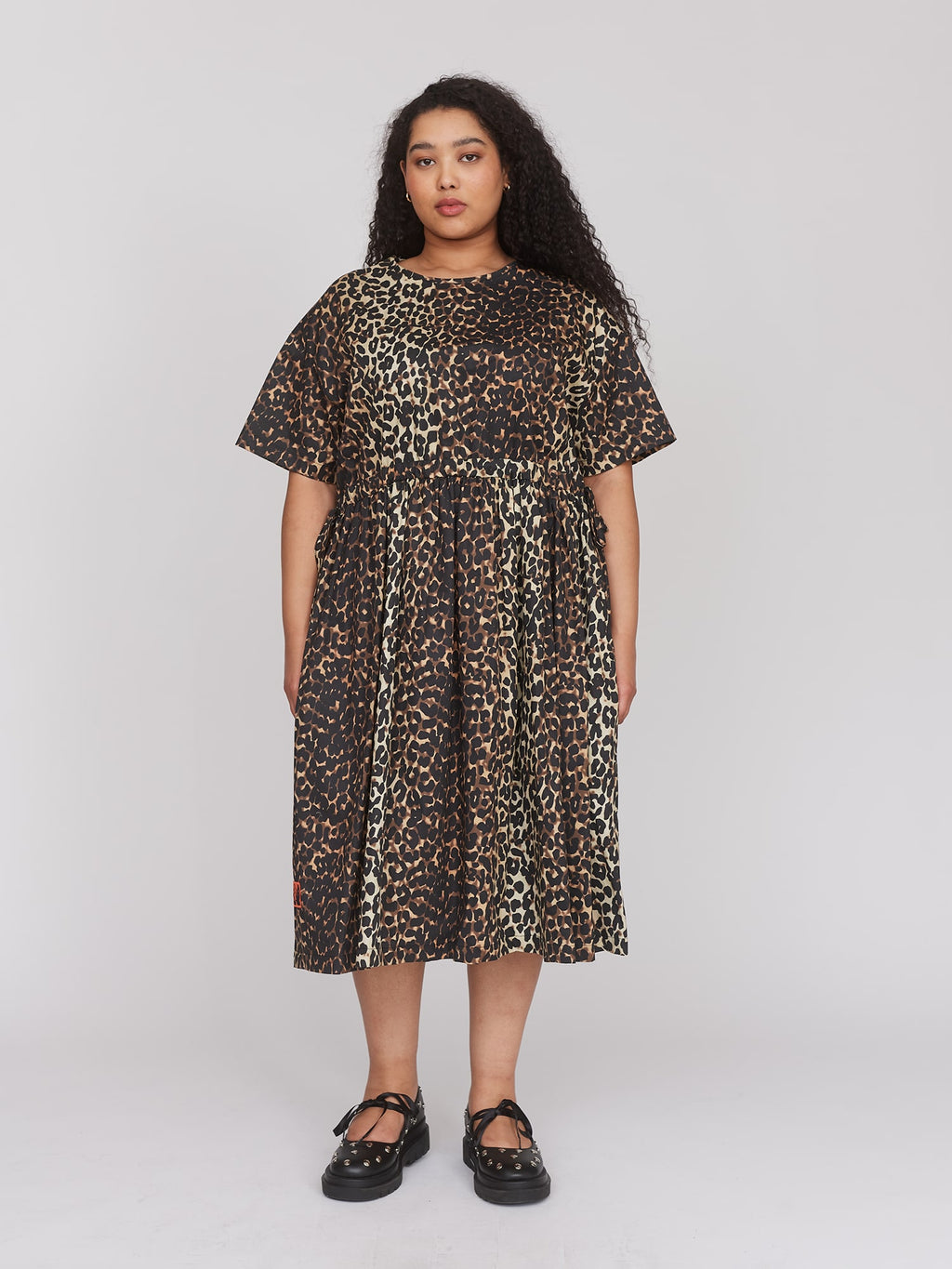 Leopard Side Tie Midi Dress Lazy Oaf Leopard Side Tie Midi Dress Lazy Oaf