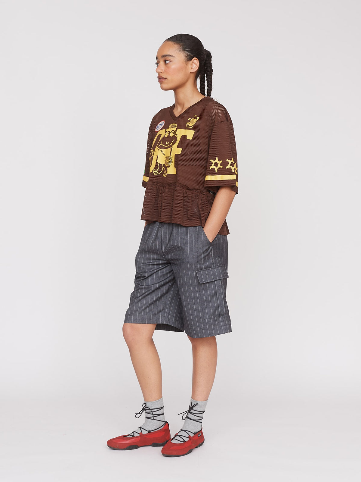 model:Irie B wears size S and is 5’9”