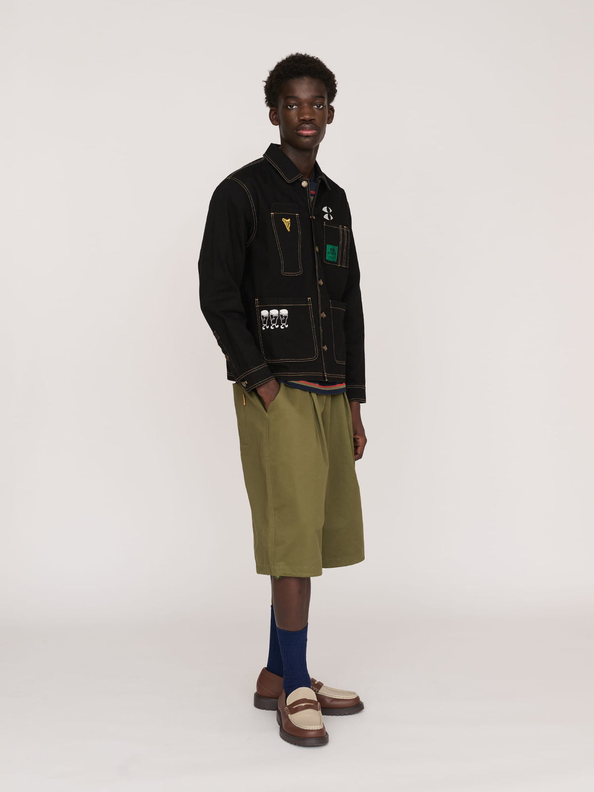  model:Elhadj wears size L and is 6’1”