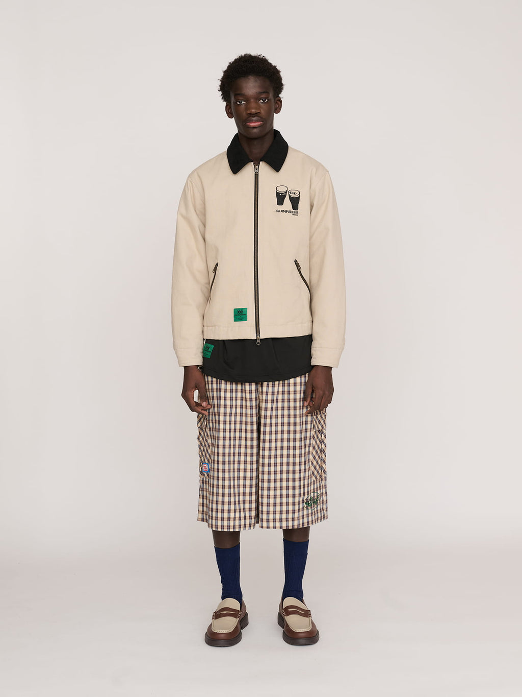 model:Elhadj wears size L and is 6’1”