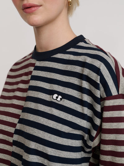 Mixed Stripe Boxy Tee