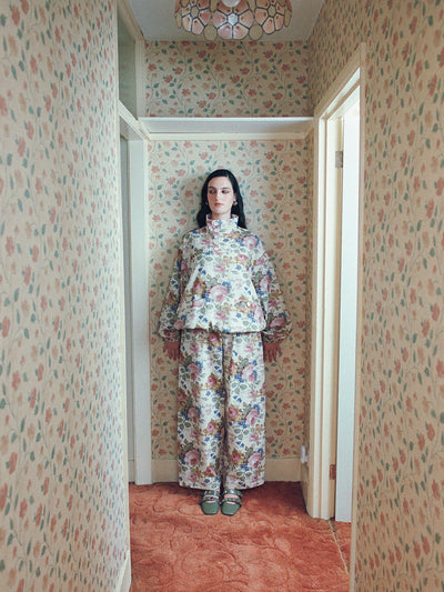 Vintage Floral Bev Barrel Trousers