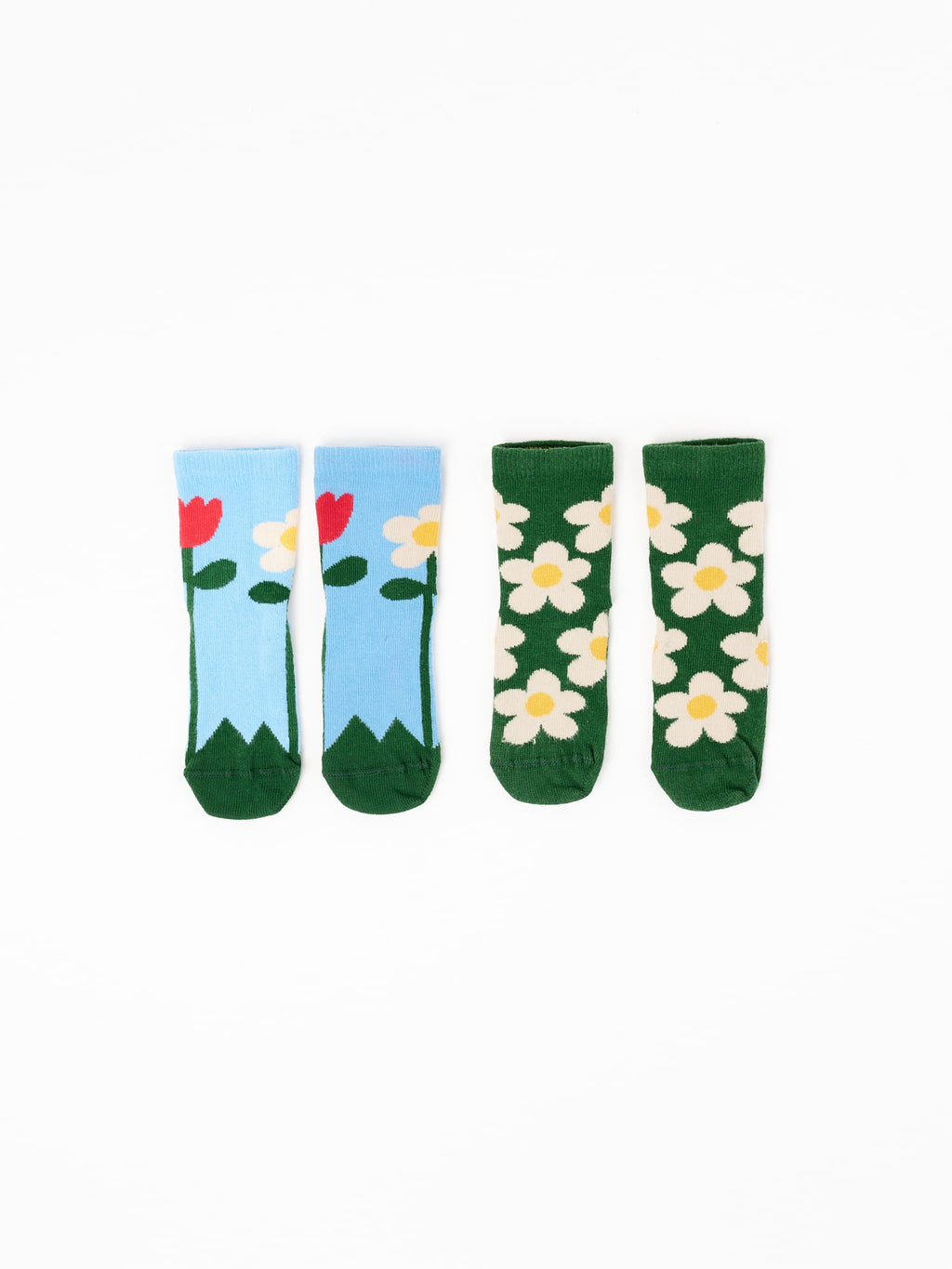 Blue Flower Garden Sock Set