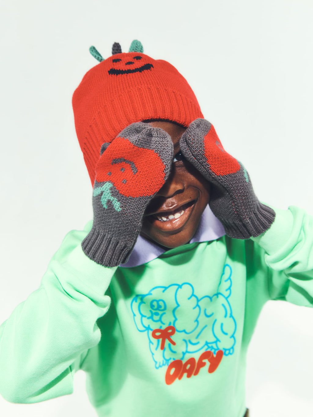 Apple Knitted Mittens
