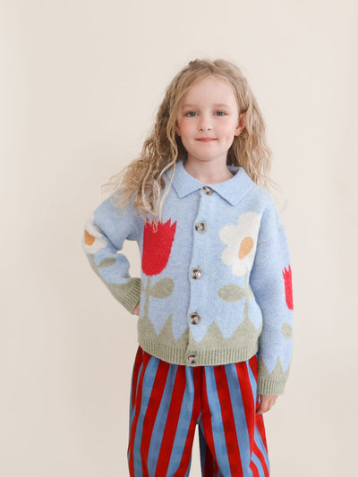 Blue Flower Garden Cardigan