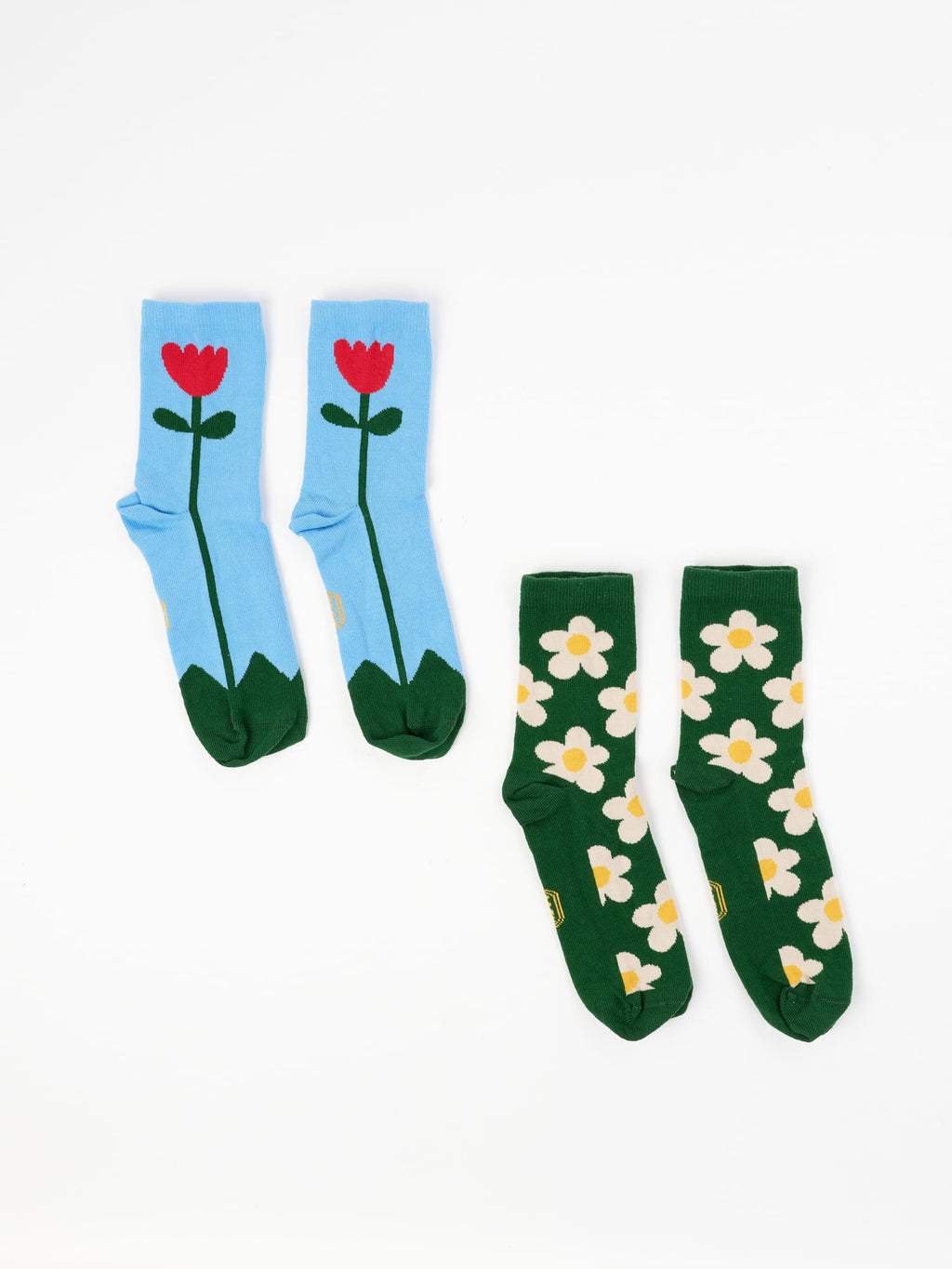 Blue Flower Garden Sock Set