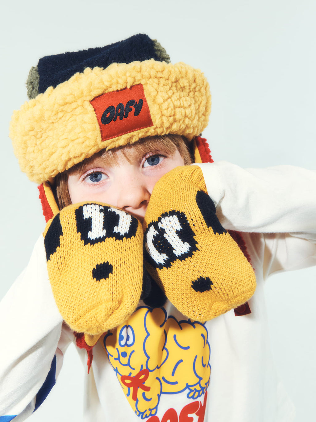 Colour Block Fleece Trapper Hat