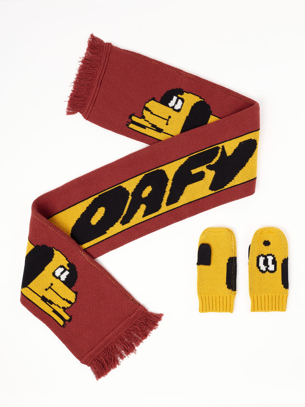 Doggo Knitted Scarf + Glove Set
