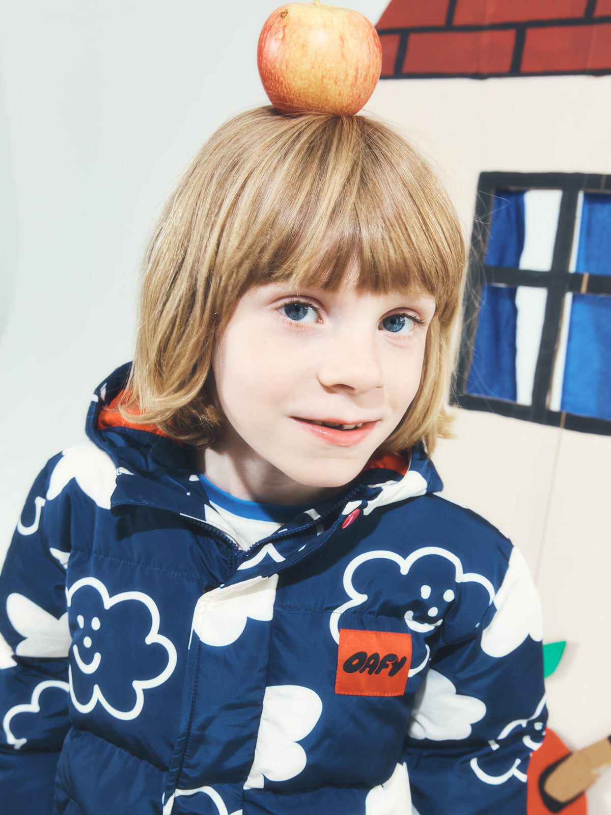 Happy Clouds Puffer Hooded Jacket