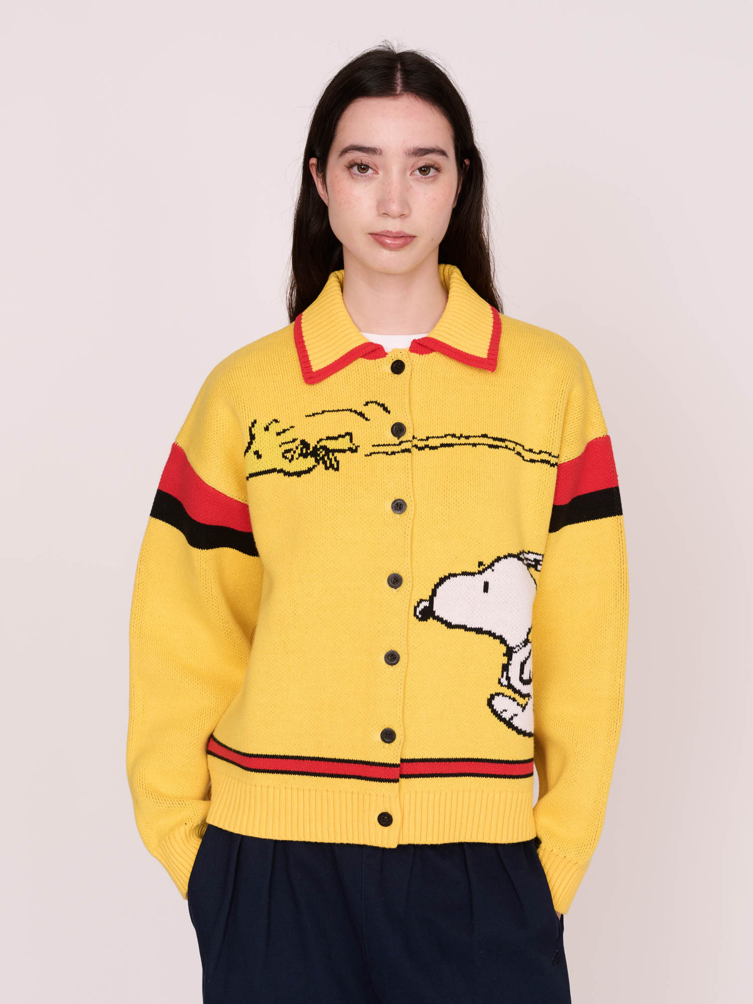 Lazy Oaf x Peanuts Best Friends Button Through Knit