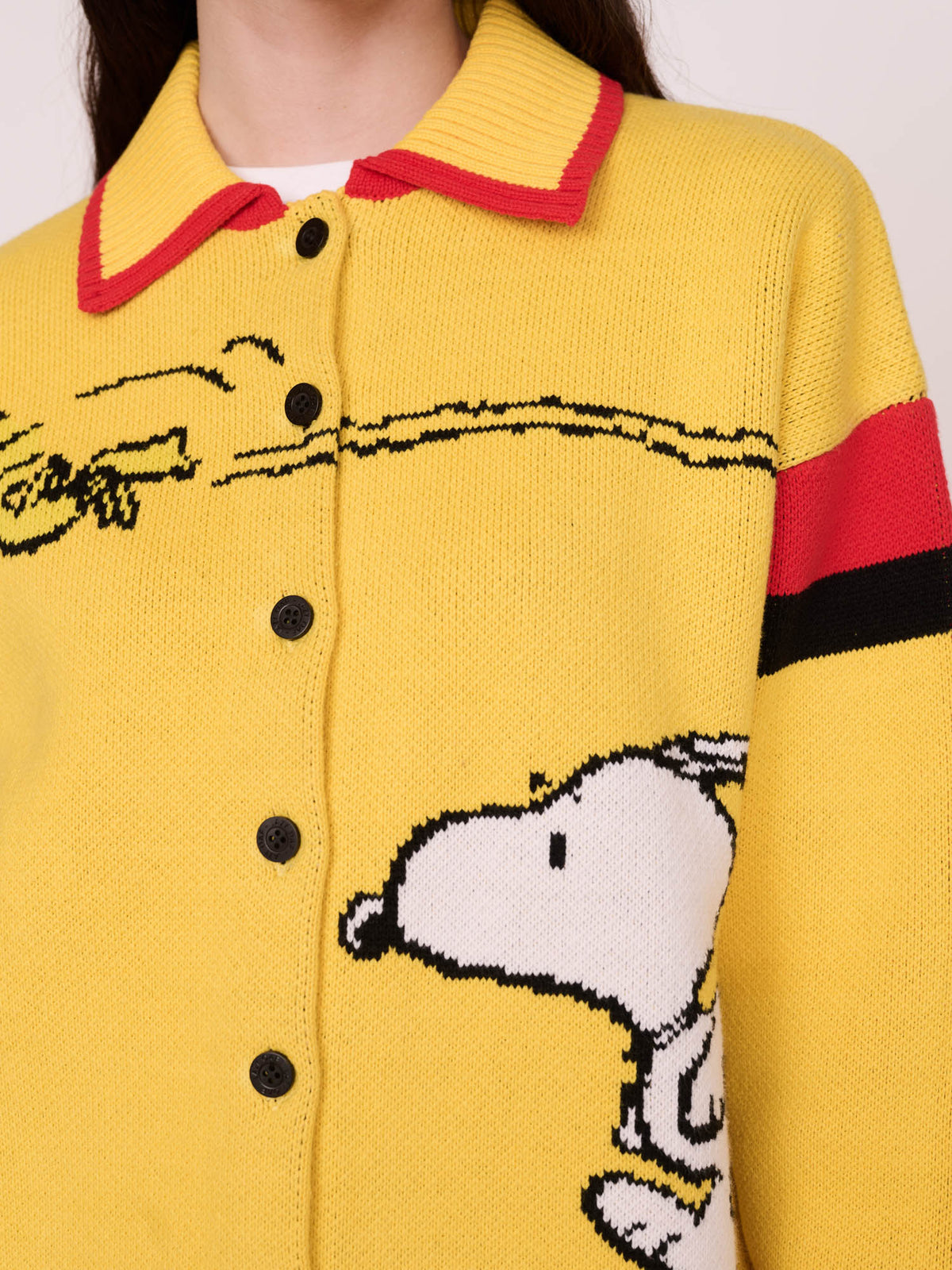 Lazy Oaf x Peanuts Best Friends Button Through Knit