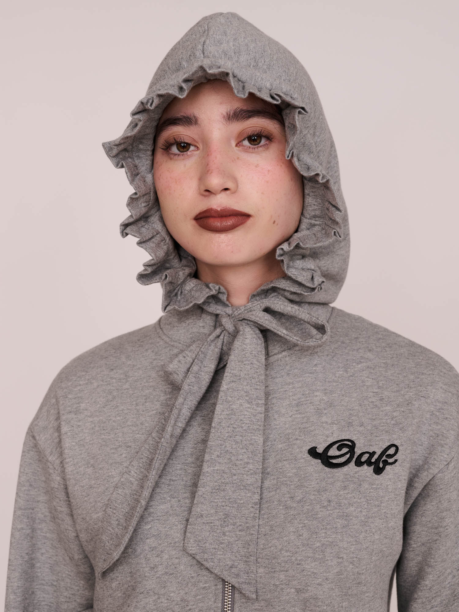 Frill Zip Through Hoodie – Lazy Oaf