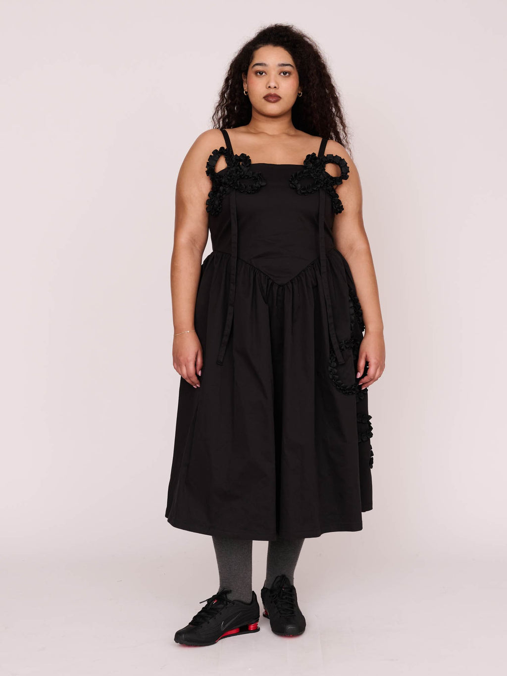 Black Big Big Flower Dress Lazy Oaf Black Big Big Flower Dress Lazy Oaf