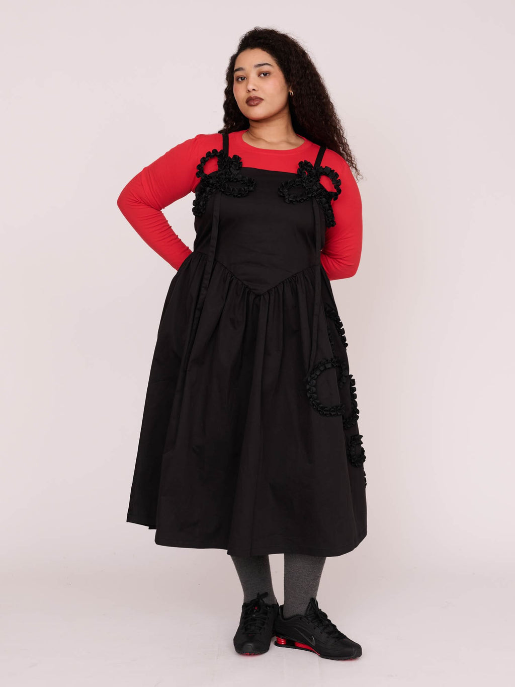 Black Big Big Flower Dress Lazy Oaf Black Big Big Flower Dress Lazy Oaf