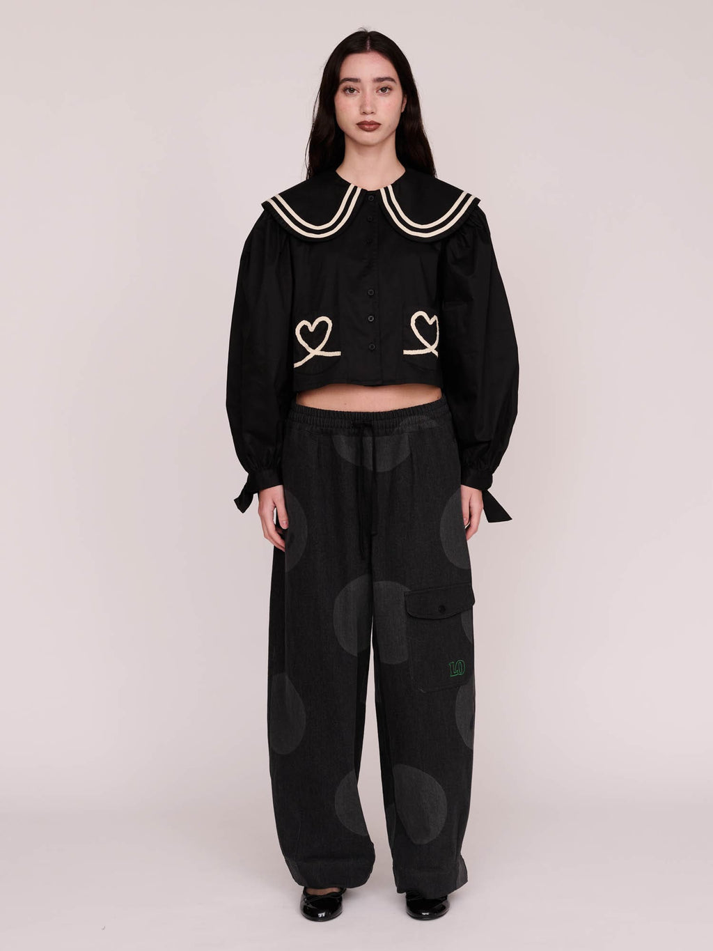 model:Winnie wears size S and is 5’9