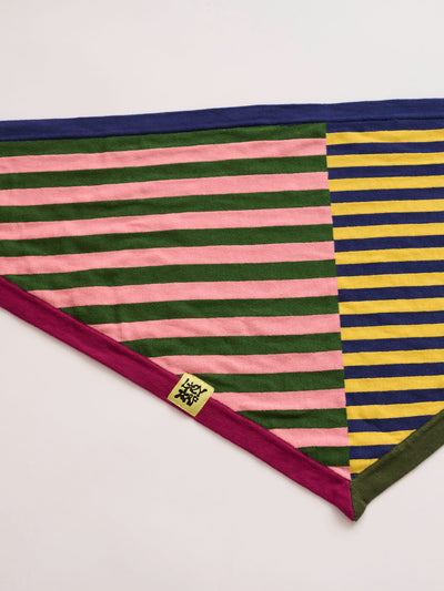 Mixed Stripe Triangle Scarf
