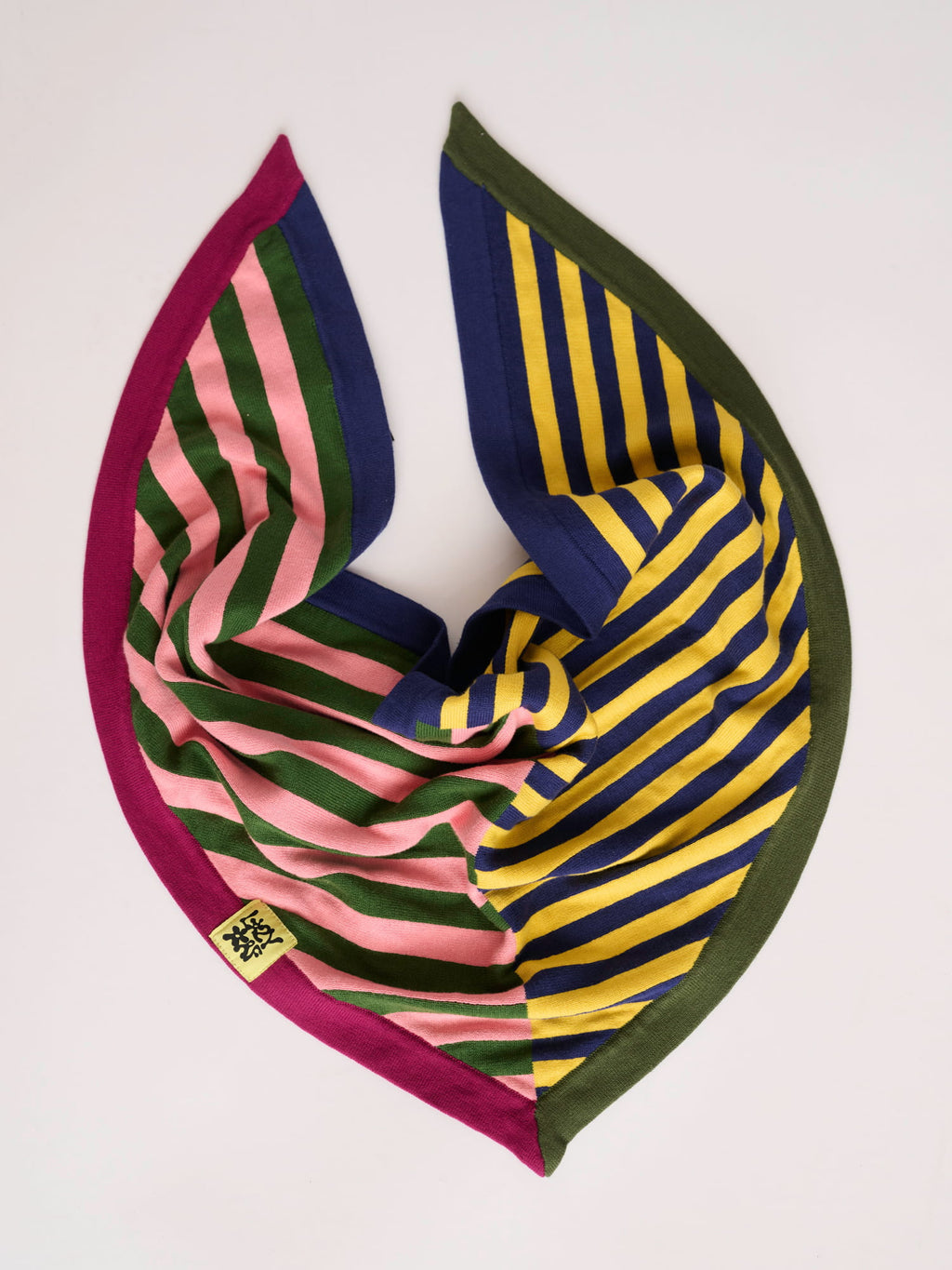 Mixed Stripe Triangle Scarf
