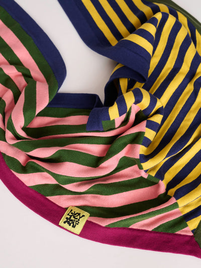 Mixed Stripe Triangle Scarf