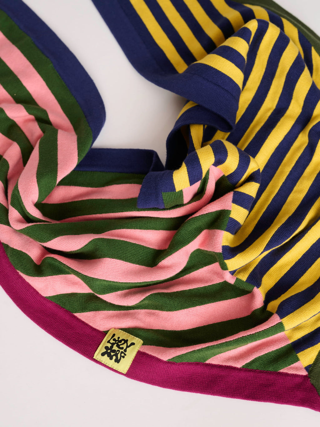 Mixed Stripe Triangle Scarf