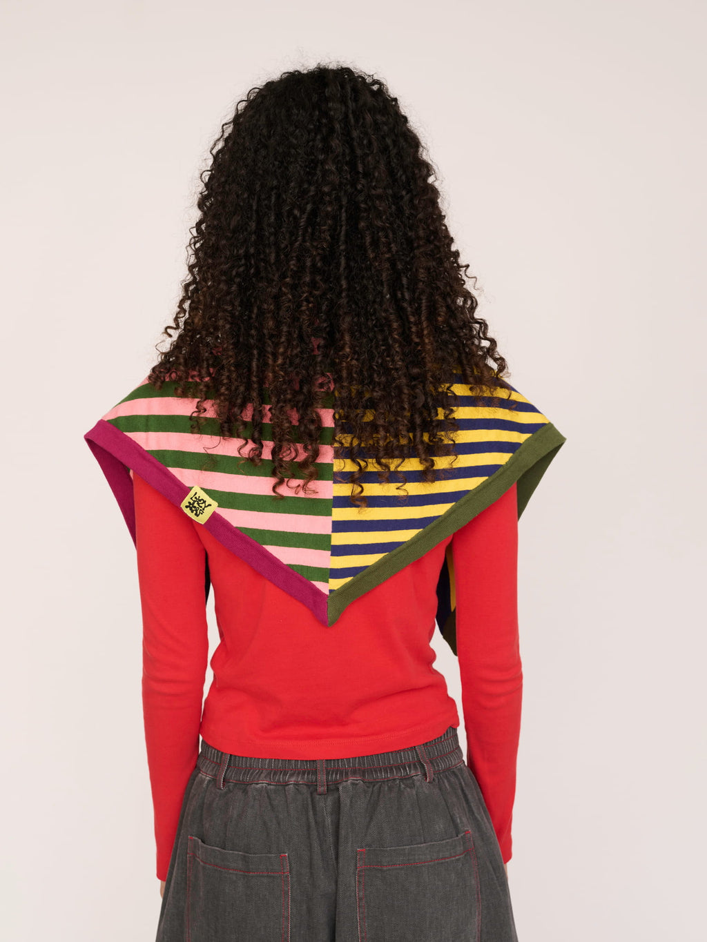Mixed Stripe Triangle Scarf