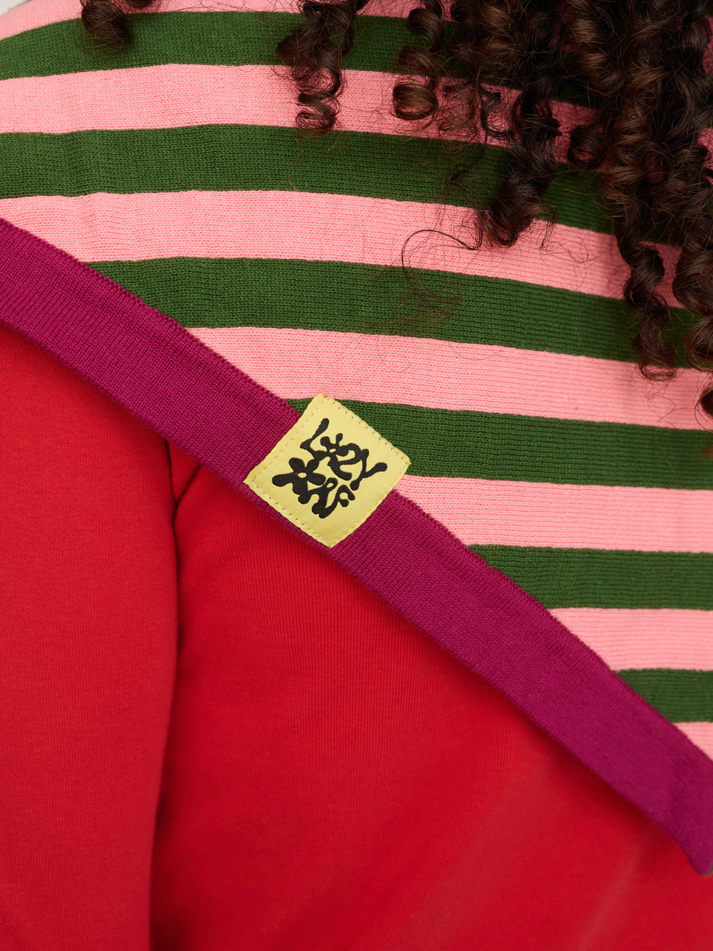 Mixed Stripe Triangle Scarf