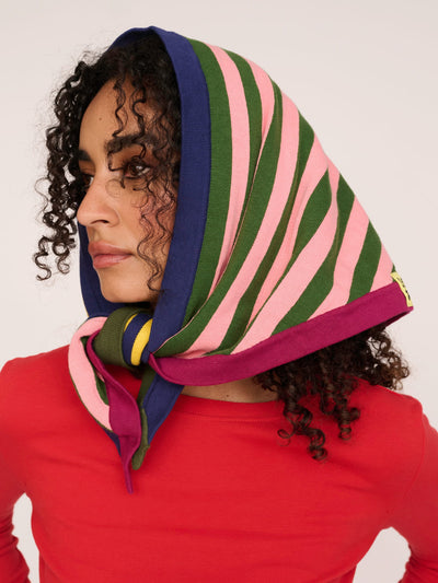 Mixed Stripe Triangle Scarf