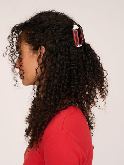 Red And Black Pencil Hair Claw