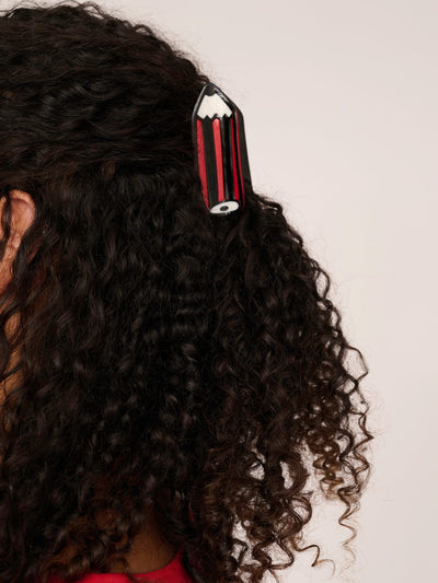 Red And Black Pencil Hair Claw