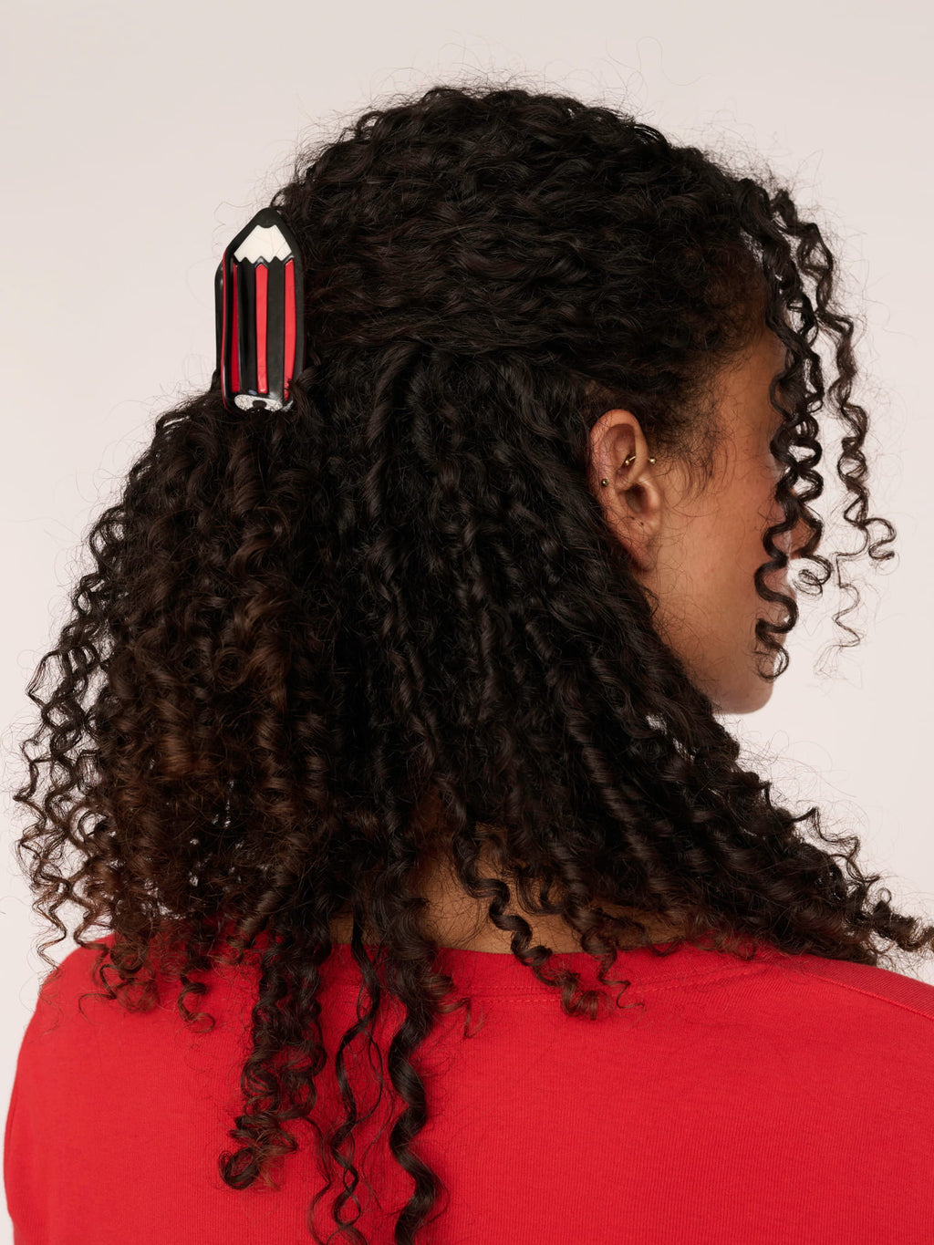 Red And Black Pencil Hair Claw