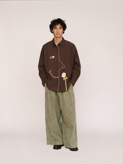 model:Emmett wears size L and is 6’1”