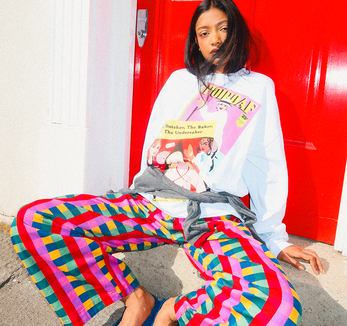 Reversible Bright Bev Barrel Trousers