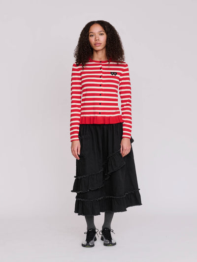 model:Florence wears size S and is 5’6”