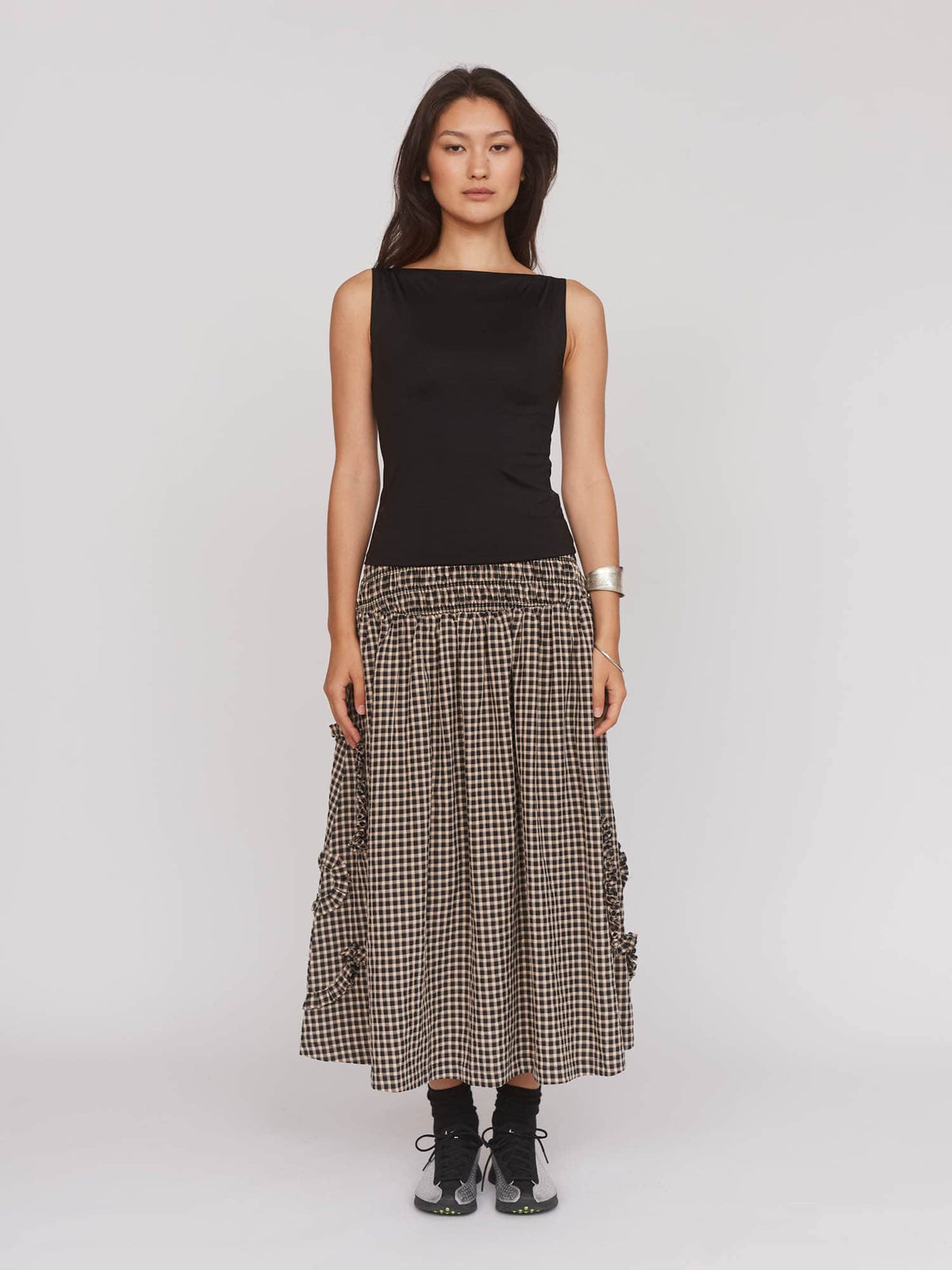 collection-all-skirts-dresses, model:Aira wears size 8 and is 5’9”