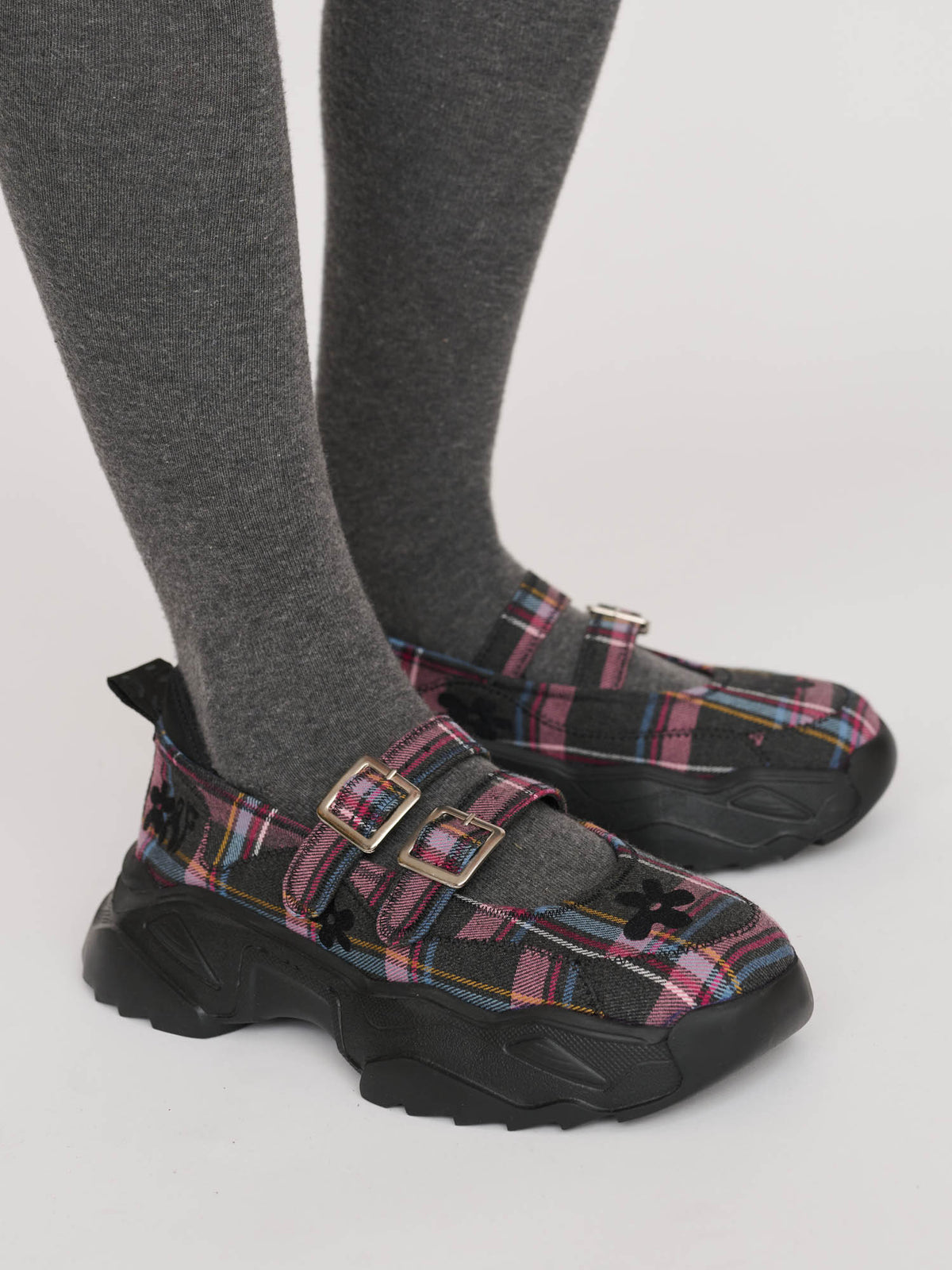 Checks Sneaker Mary Janes