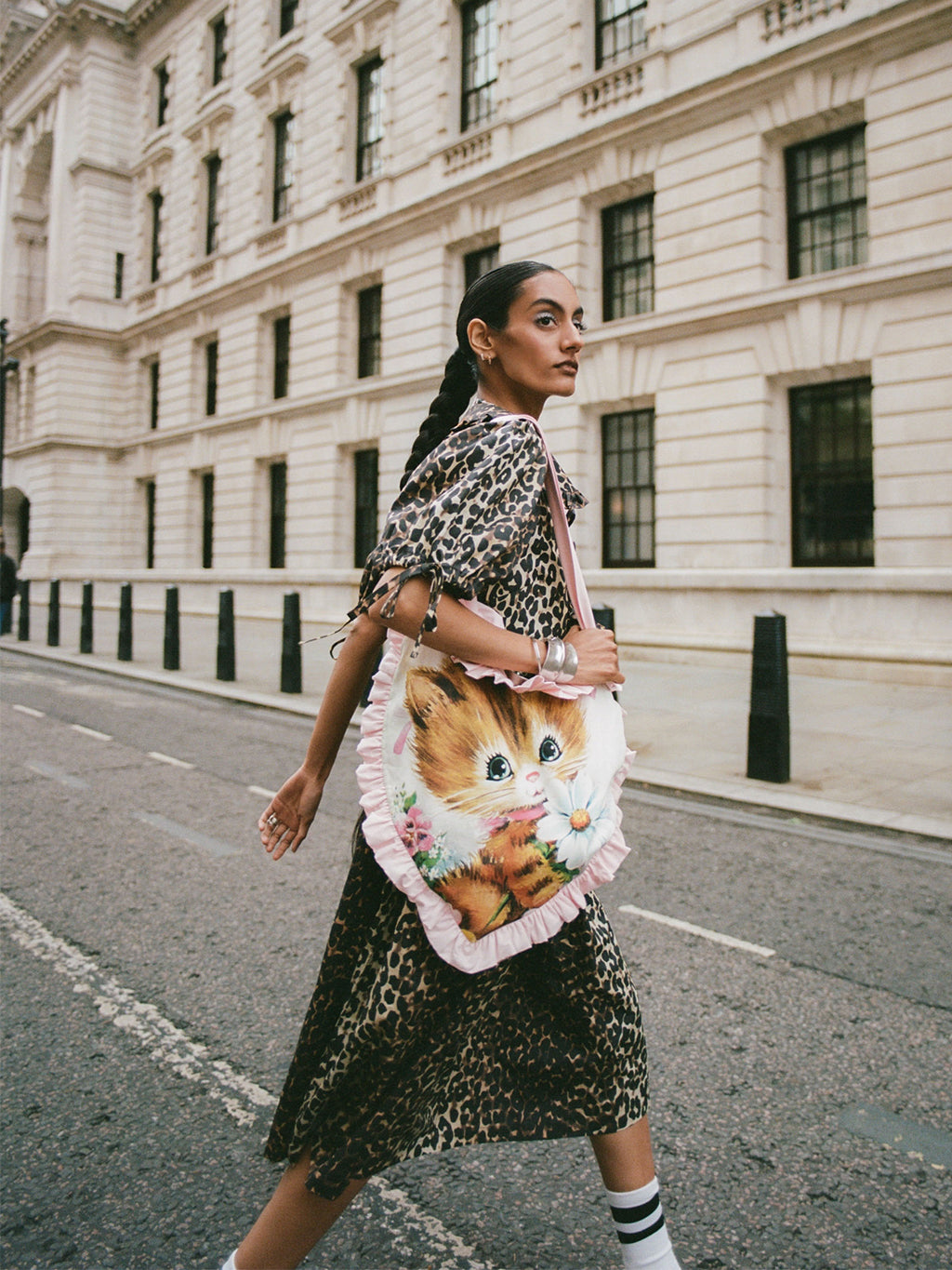 Cat Pals Wrap Mini Skirt – Lazy Oaf - Main Image