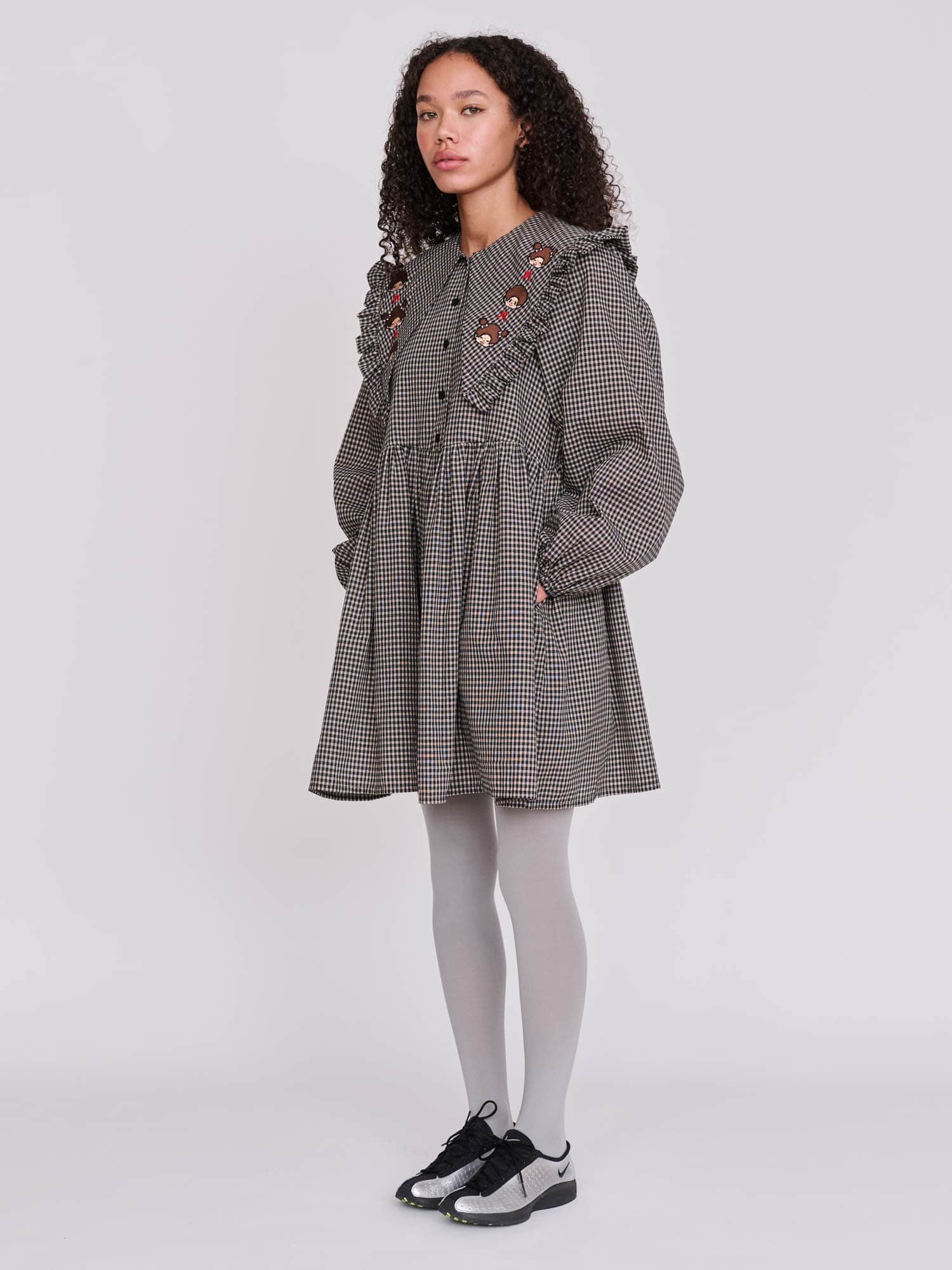 Monchhichi Gingham Dress | Lazy Oaf Collaboration