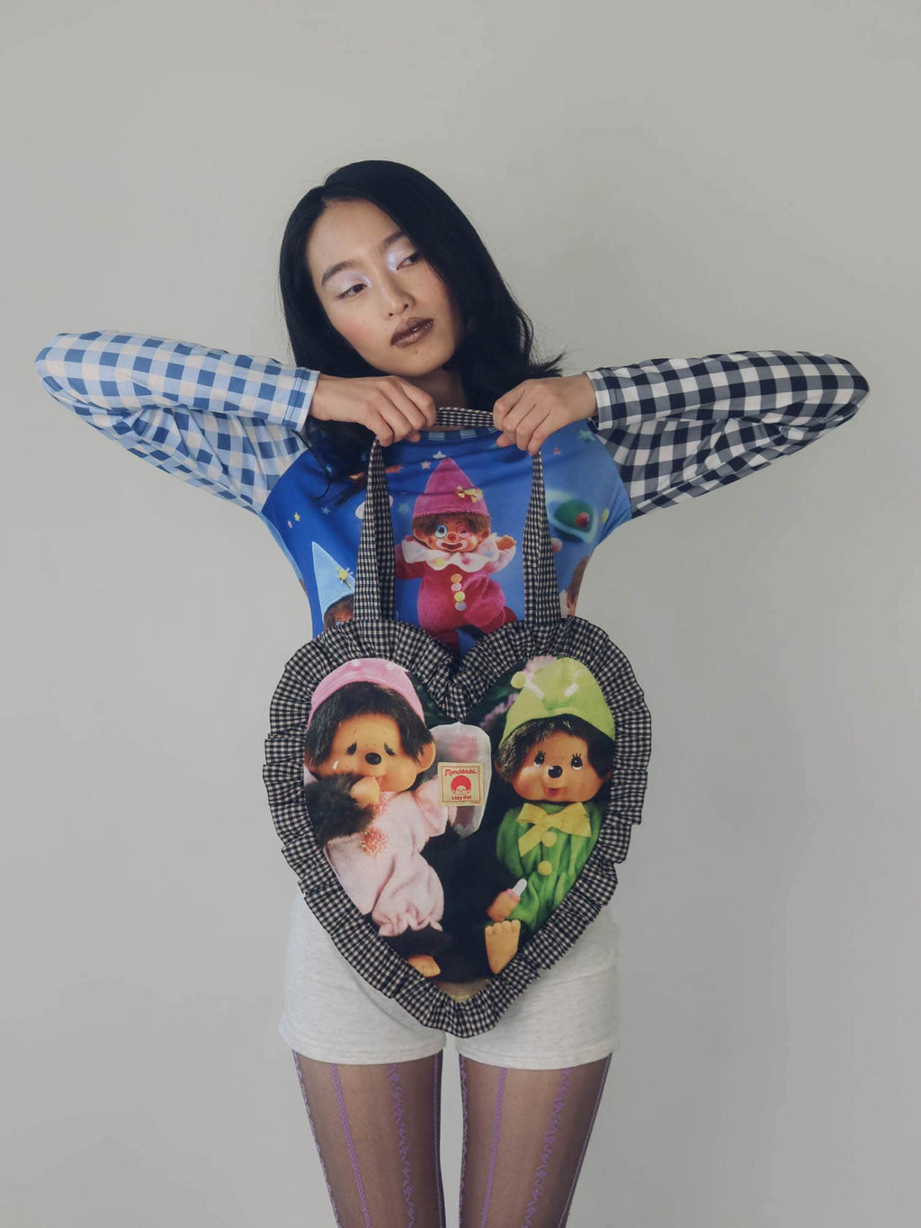 Monchhichi x Lazy Oaf Frill Bag