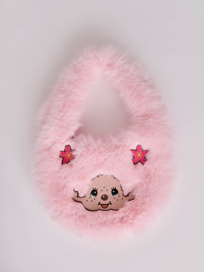 Monchhichi x Lazy Oaf Mini Pink Floofy Bag