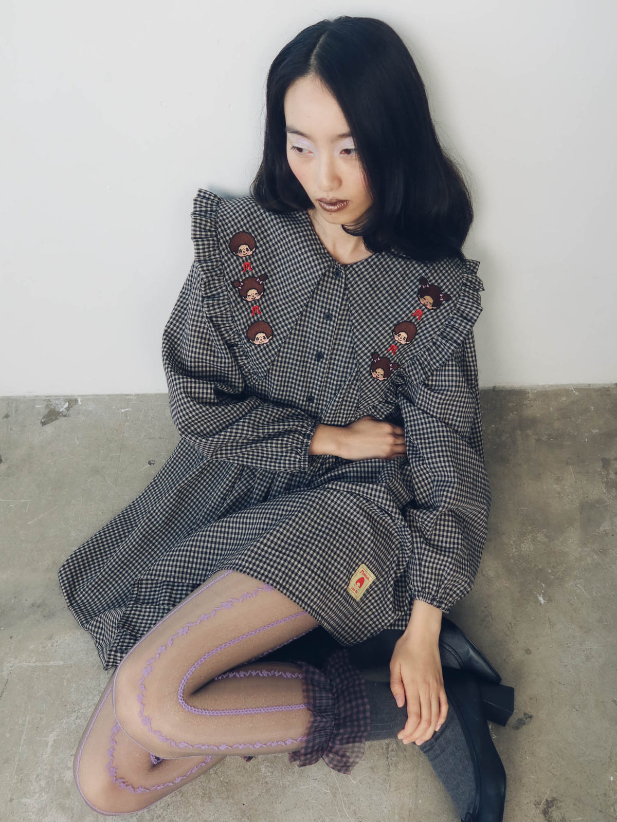 Monchhichi x Lazy Oaf Gingham Dress