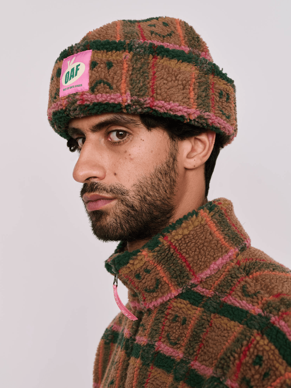 Happy Sad Check Fleece Set